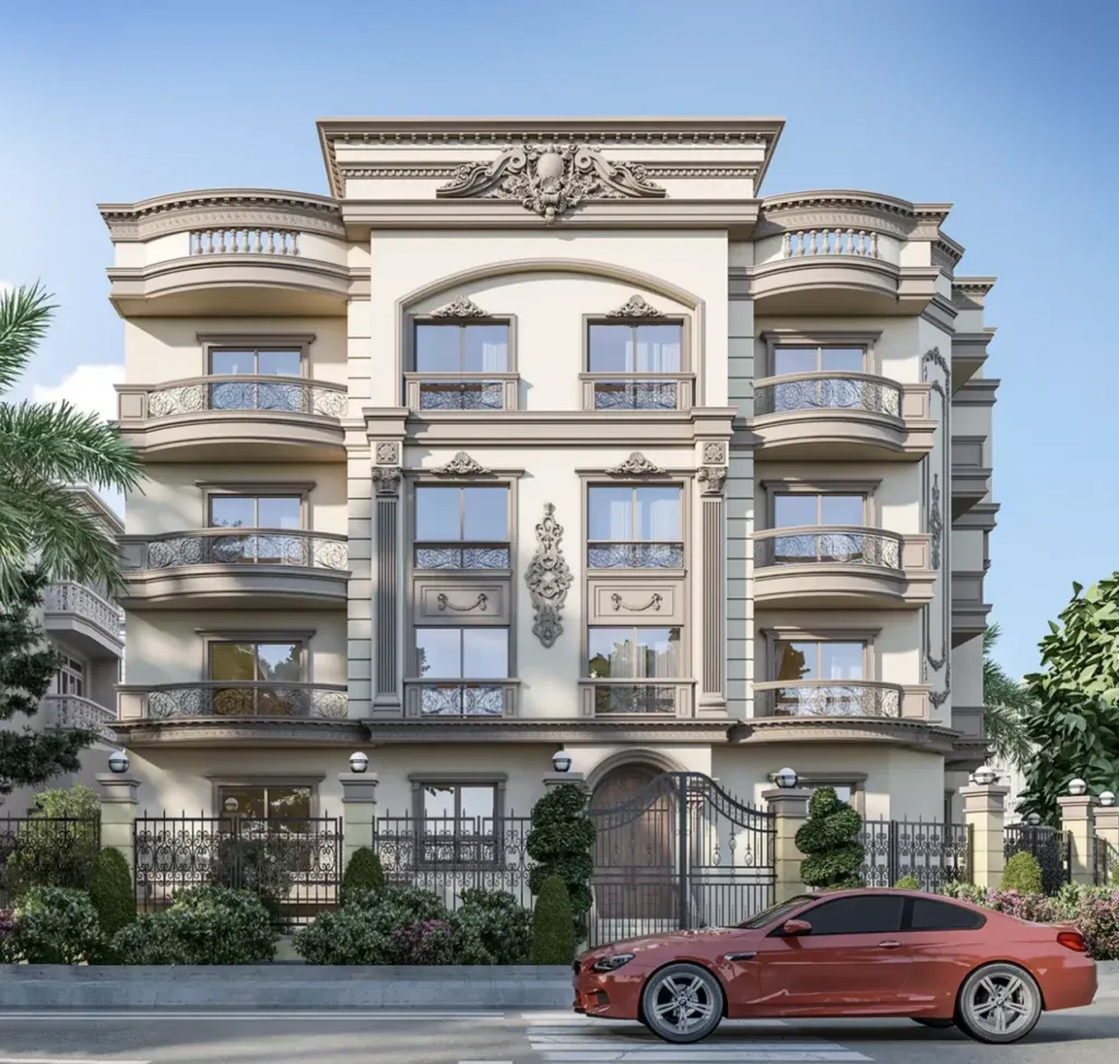 Mẫu thiết kế nhà năm tầng tân cổ điển đẹp đơn giản