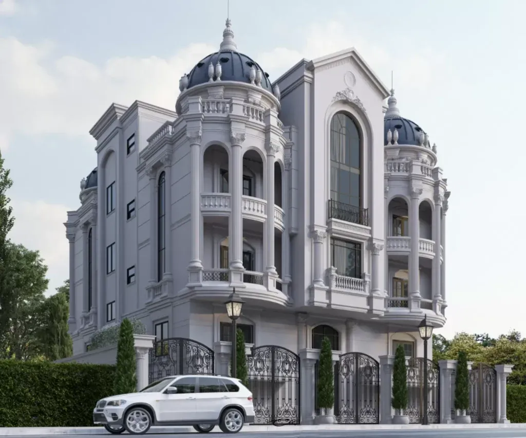 Mẫu thiết kế biệt thự vườn tân cổ điển 5 tầng