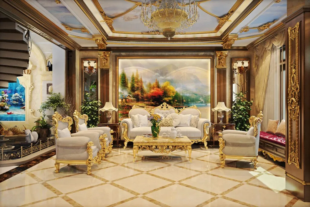 Thiết kế nội thất phòng khách sang trọng