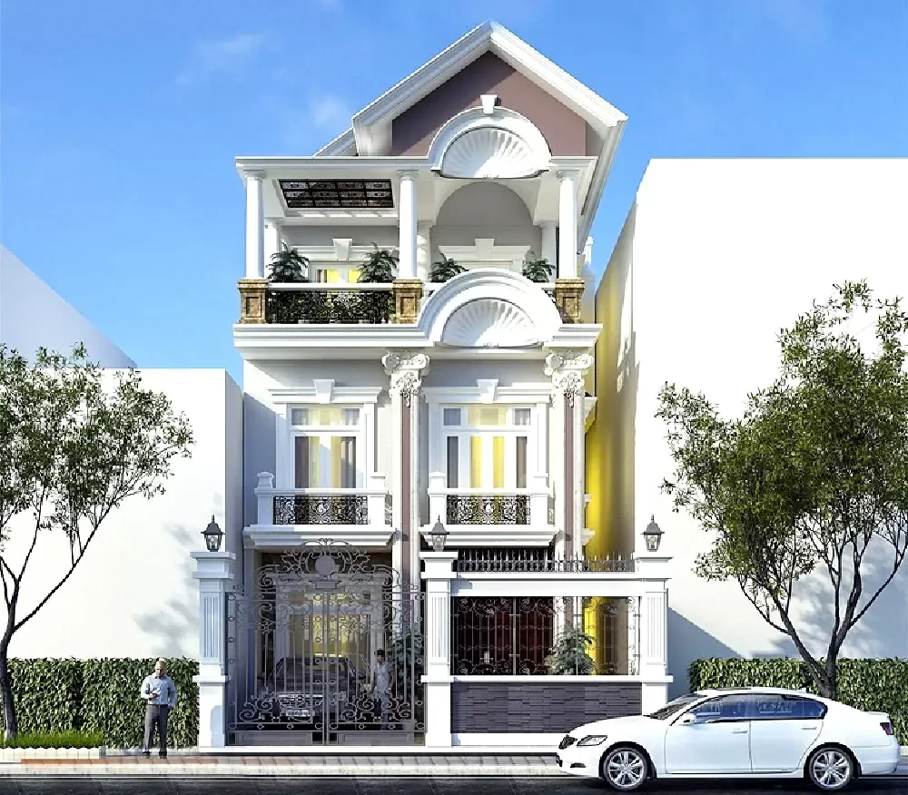Đặc điểm nổi bật của mẫu nhà mặt tiền 7m tân cổ điển