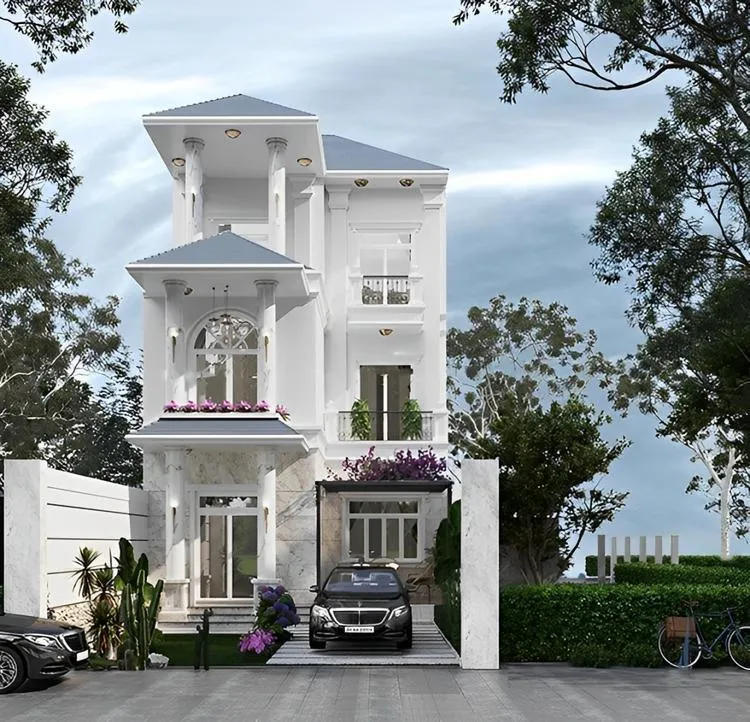 Mẫu nhà ống 3 tầng chữ L đơn giản mà đầy linh hoạt
