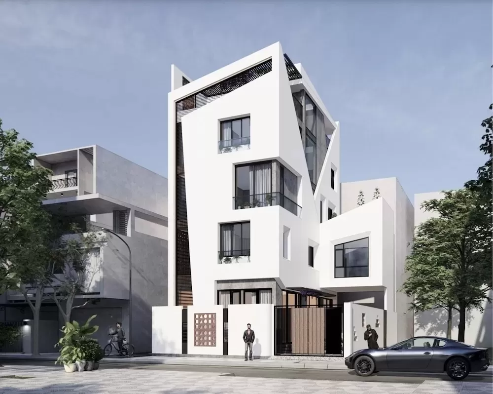 Mẫu nhà ở 5 tầng kết hợp văn phòng đầy đa năng