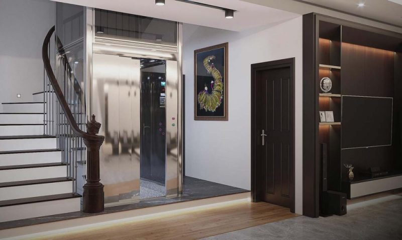 Diện tích bố trí thang máy