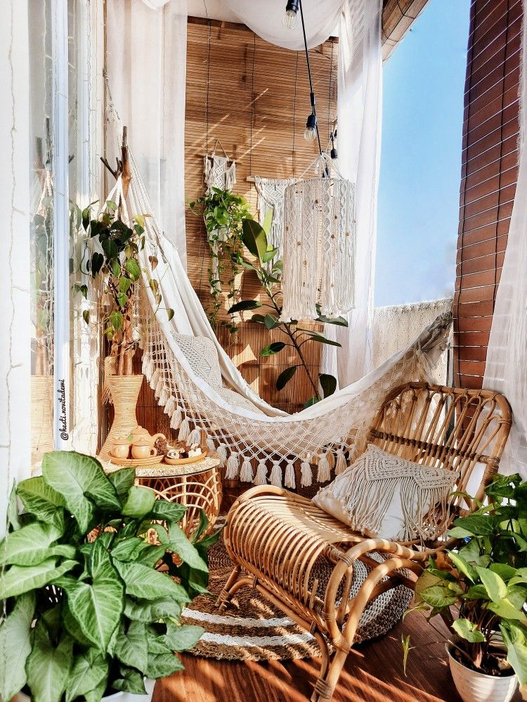 Mẫu nhà với ban công đẹp theo phong cách Bohemian