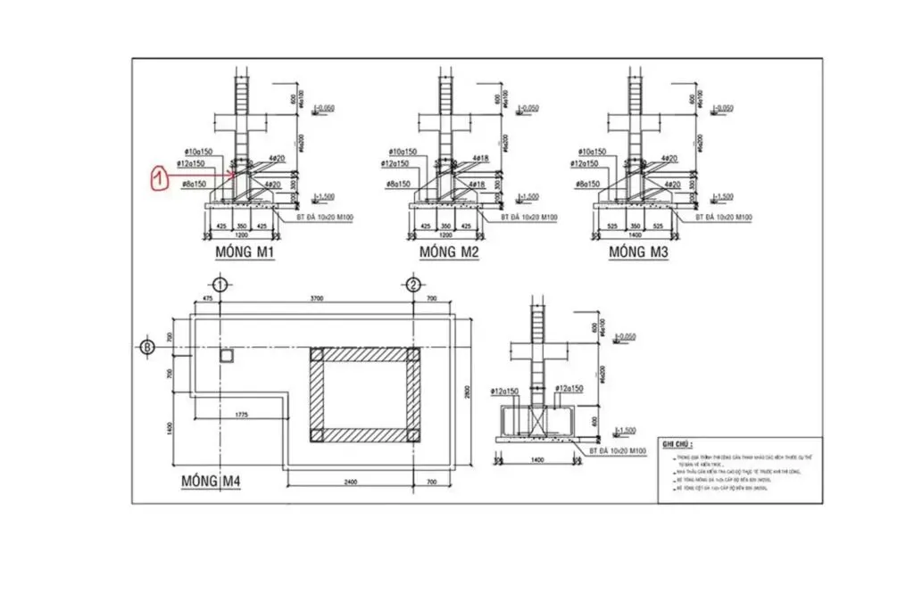 Công thức tính toán giằng móng cọc chuẩn nhất
