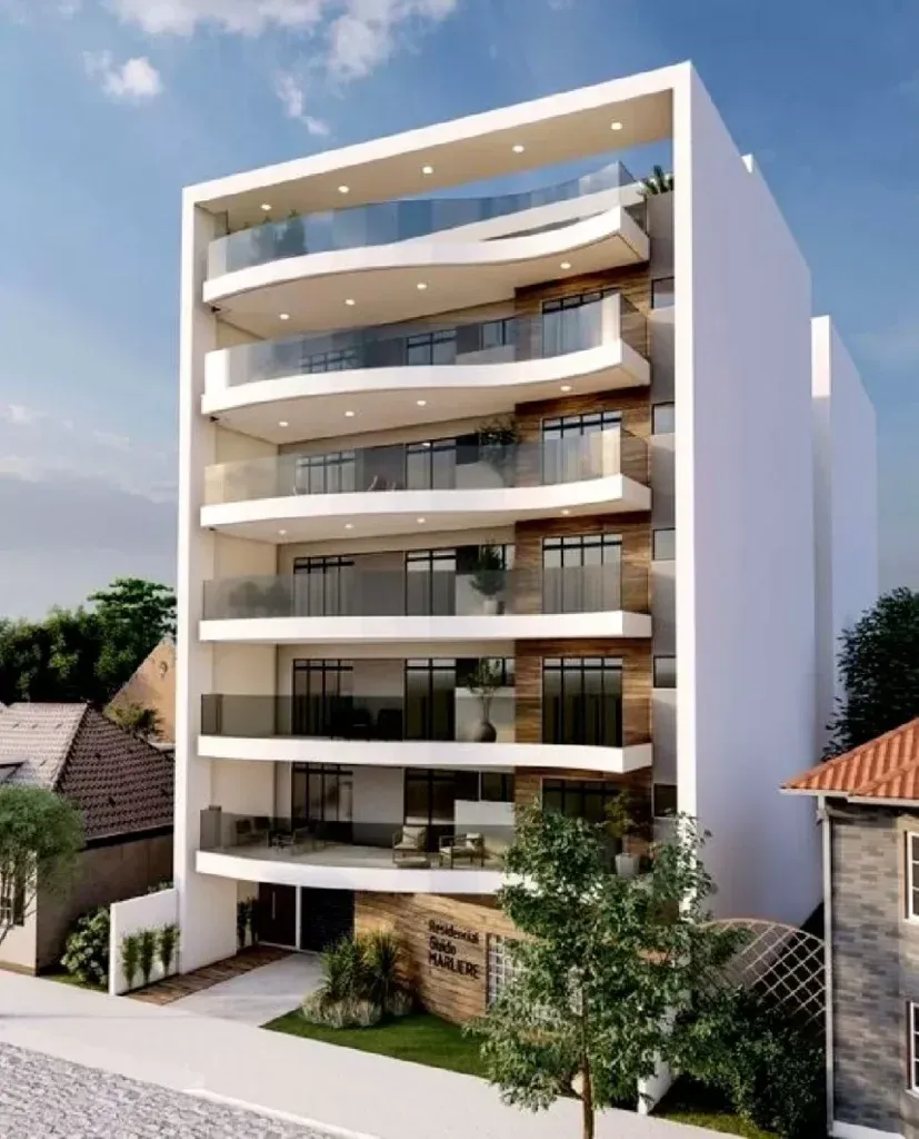 Ý tưởng xây nhà 6 tầng hiện đại kết hợp văn phòng