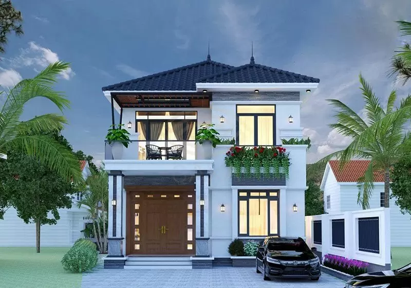 Đơn giá xây dựng nhà 2 tầng (Diện tích sàn mỗi tầng 100m²)