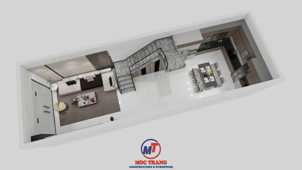 Tầng 1 - Không gian mở sang trọng và ấm cúng