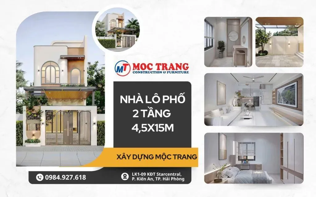 các mẫu nhà phố hiện đại 2 tầng