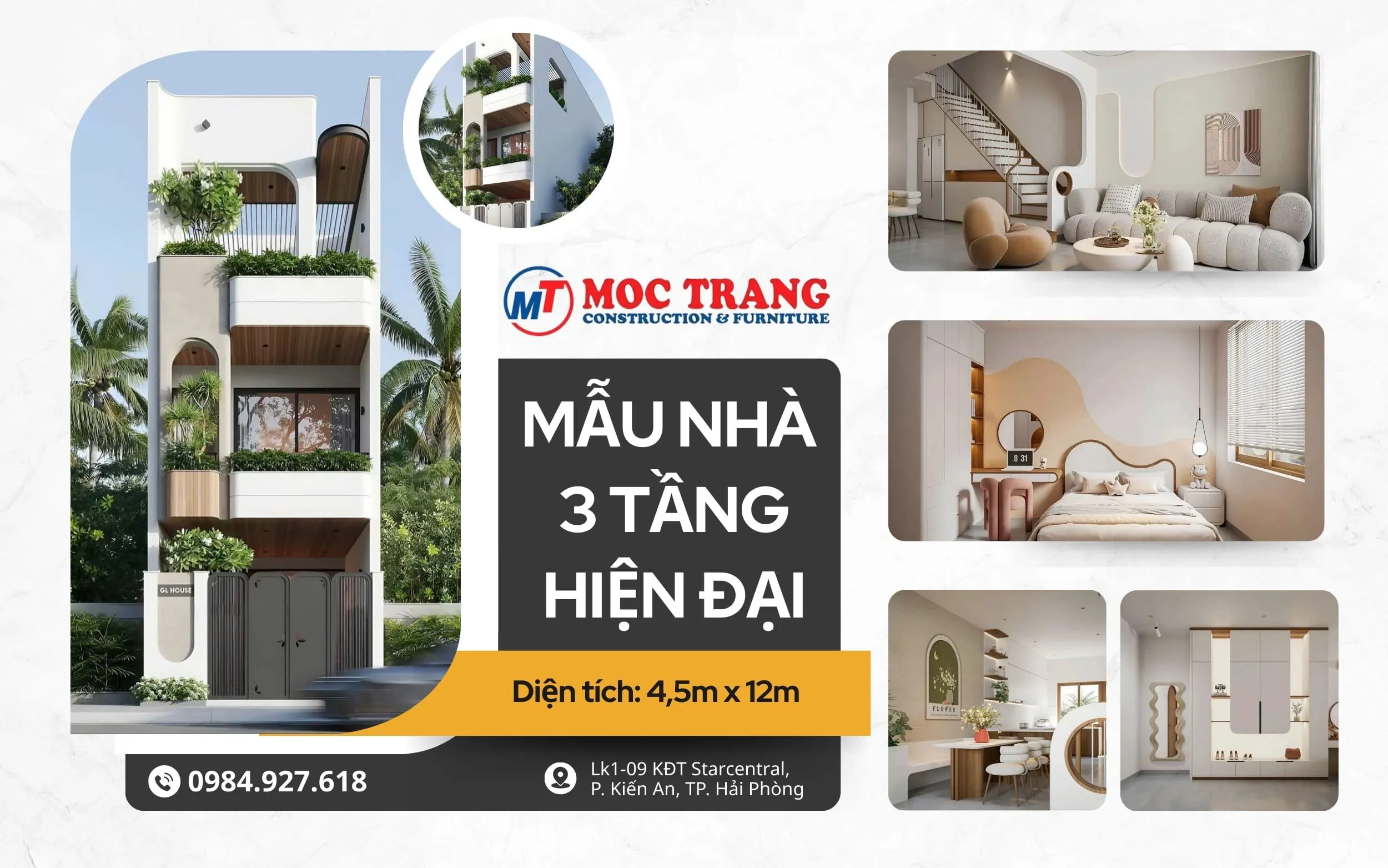 xây nhà trọn gói 3 tầng hải phòng