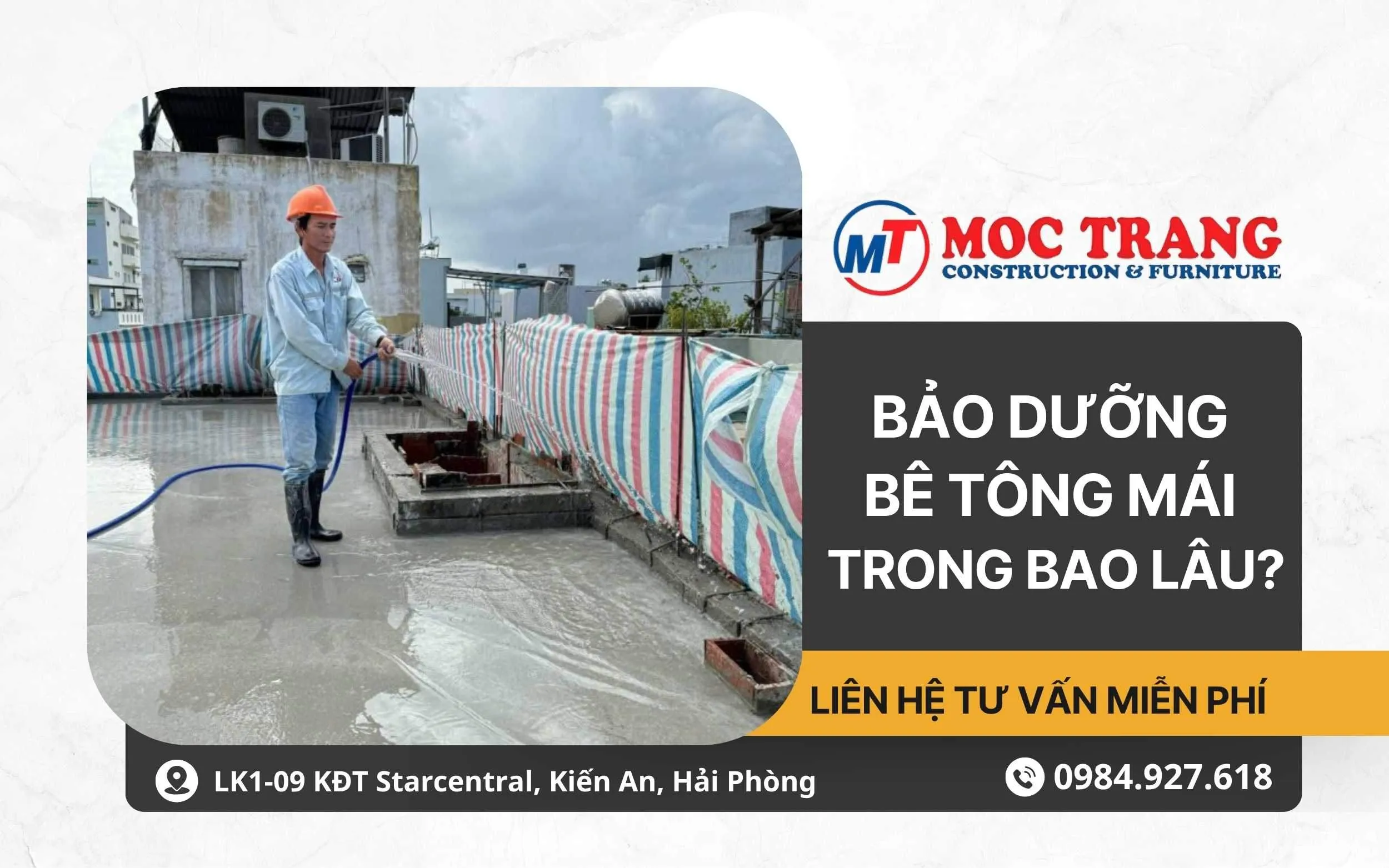 bảo dưỡng bê tông mái trong bao lâu