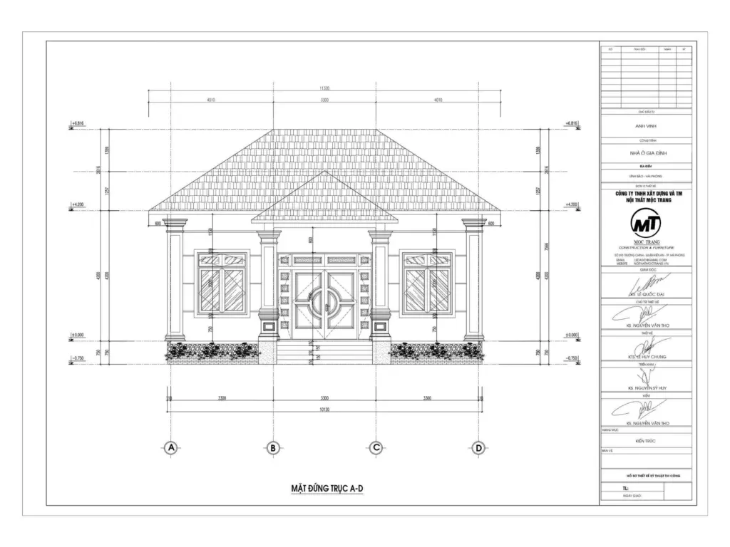 công năng nhà cấp 4 3 phòng ngủ