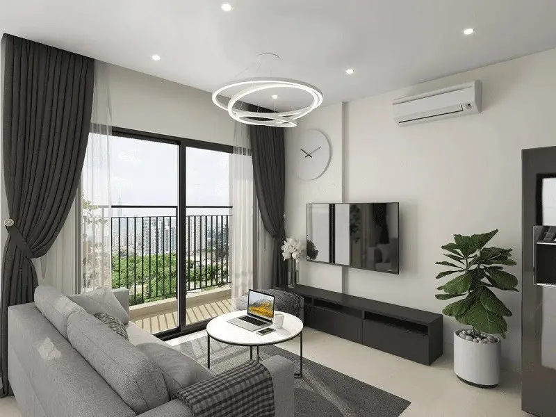 mẫu phòng khách chung cư hiện đại
