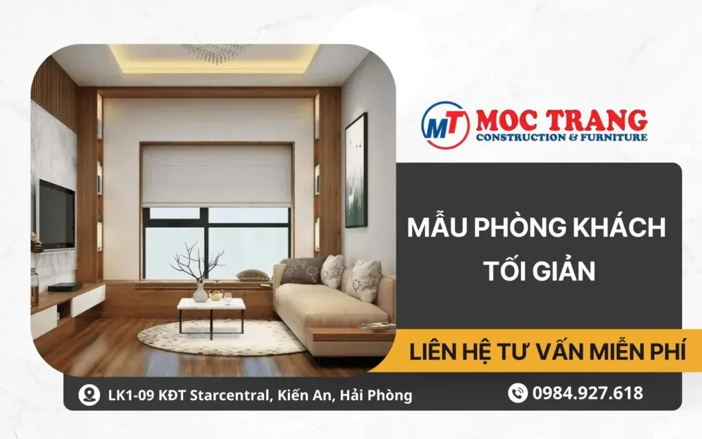 mẫu phòng khách chung cư nhỏ đẹp tối giản