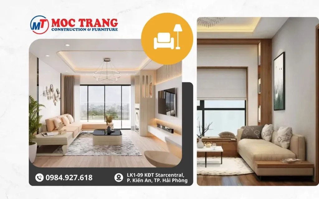 mẫu phòng khách chung cư nhỏ đẹp