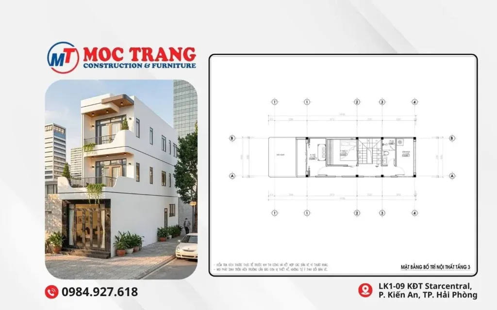 bản vẽ nhà phố 3 tầng 4x15m