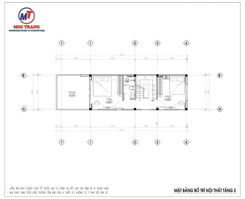 bản vẽ nhà phố 3 tầng 4x15m