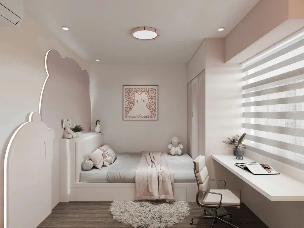 thiết kế nội thất phòng ngủ chung cư 45m2