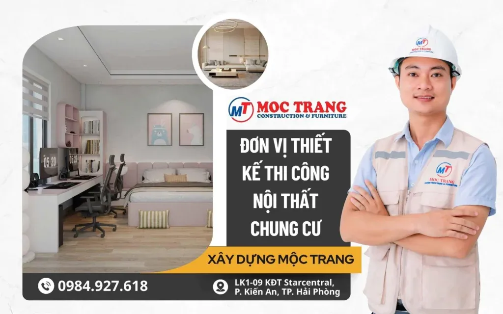 thi công thiết kế nội thất chung cư hải phòng