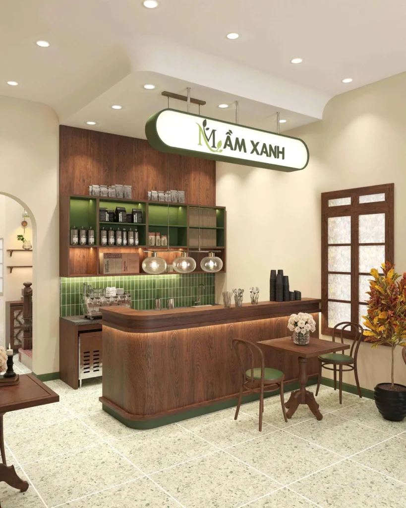 thiết kế cải tạo quán mầm xanh