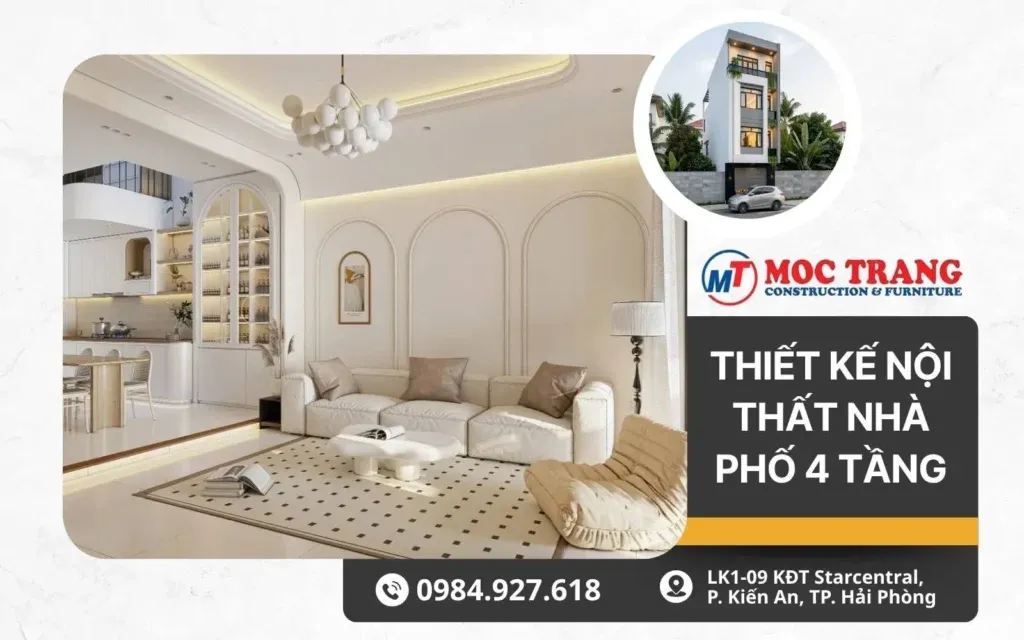 Thiết Kế Nội Thất Nhà Phố 4 Tầng