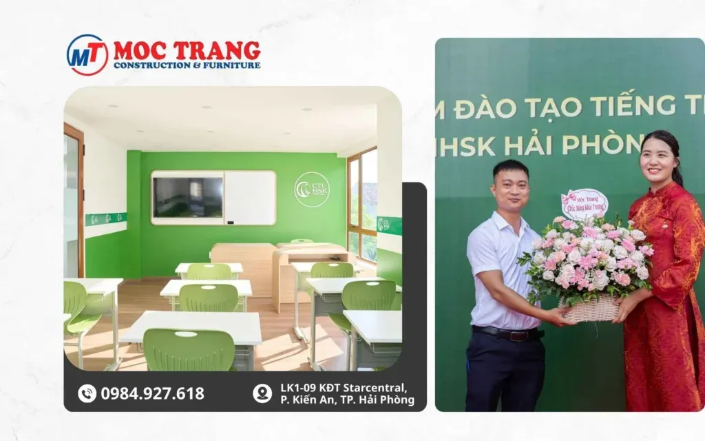thiết kế nội thất trung tâm ngoại ngữ
