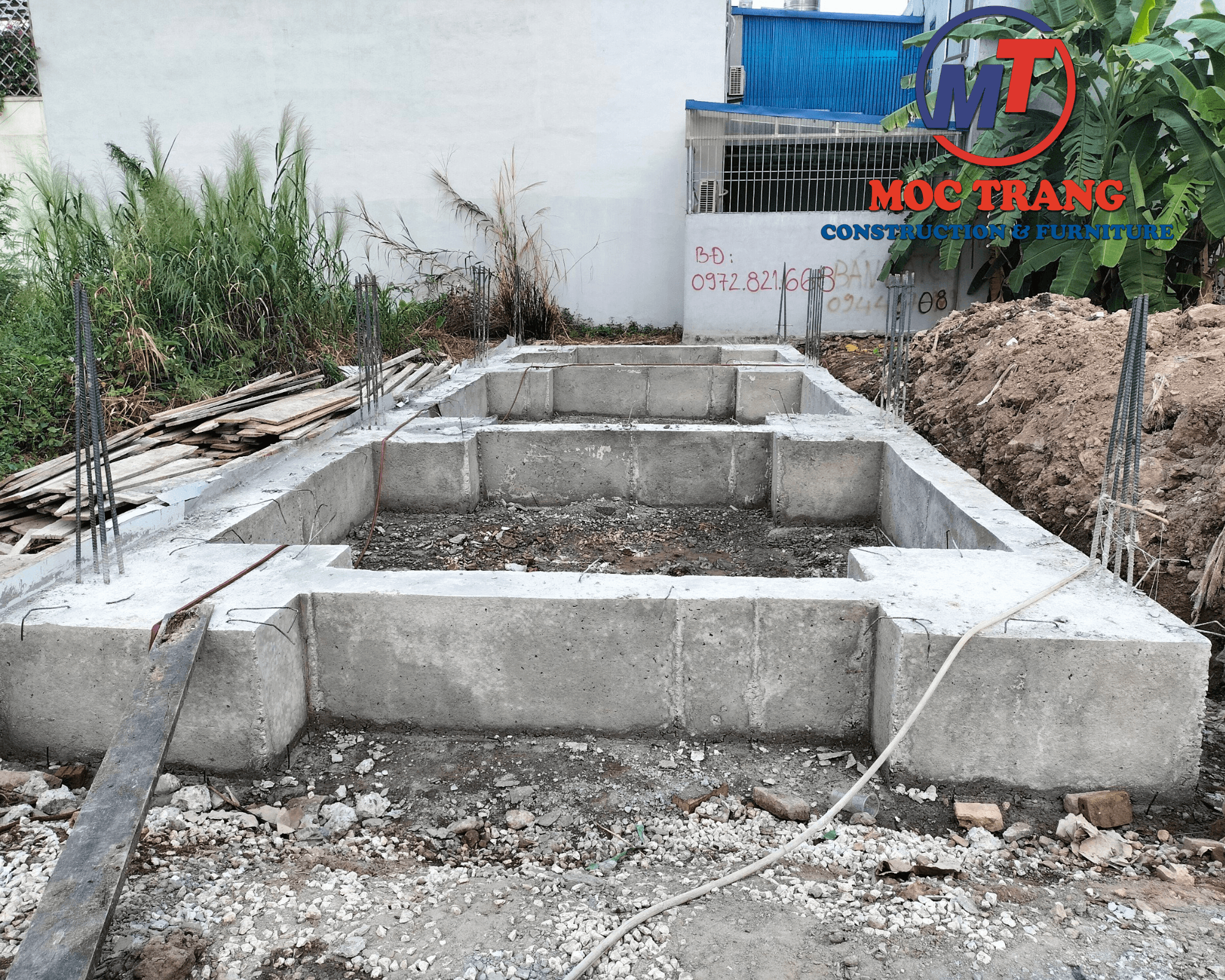Hàon thiện phần móng nhà lô tân cổ điển