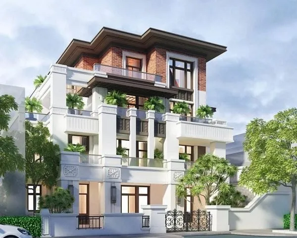 Biệt thự 4 tầng mái Nhật – Tinh tế và hiện đại