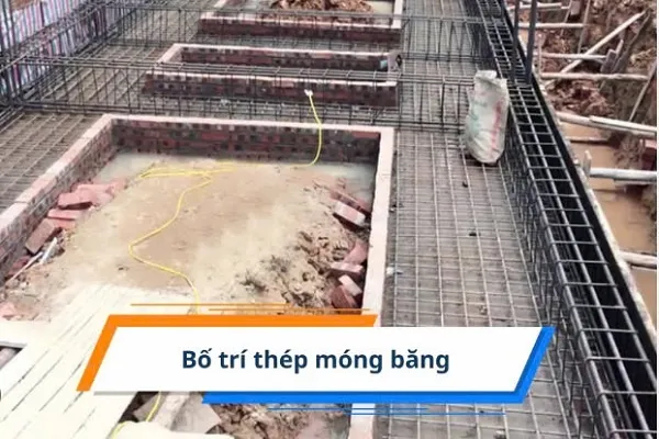 Bước 2: Thi công và lắp đặt khung thép móng băng