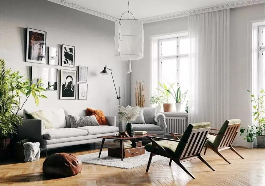 Mẫu thiết kế nội thất căn hộ 85m2 phong cách Scandinavian