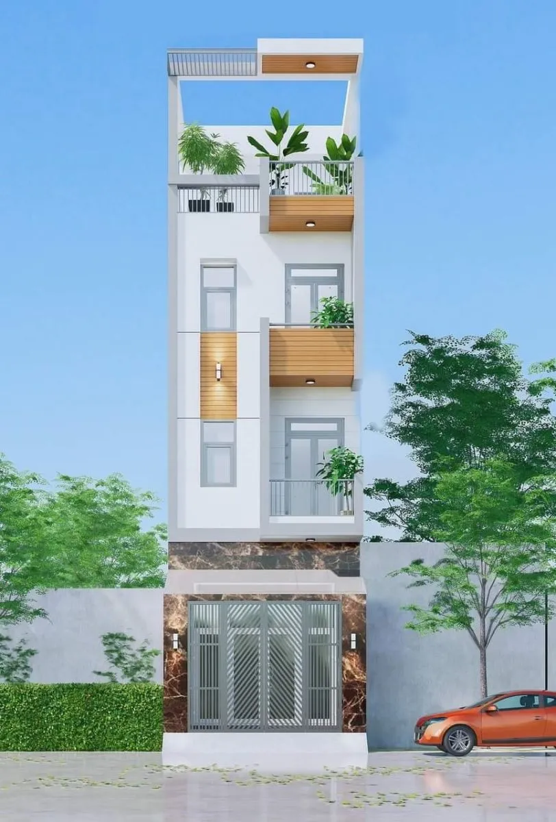 Mẫu nhà đẹp 4 tầng 4x16m phong cách hiện đại