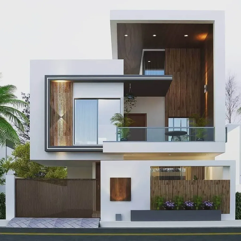 Mẫu nhà 2 tầng đẹp giá 700 triệu với bố trí ban công