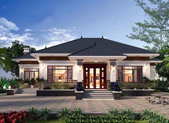 Nhà ờ mái Nhật 1 tầng