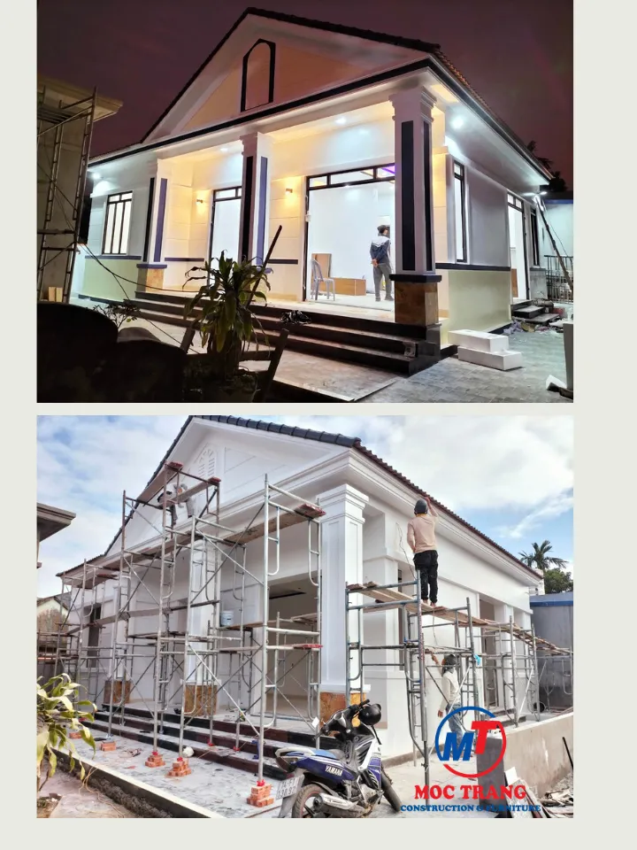 Giai đoạn hoàn thiện nhà mái Nhật