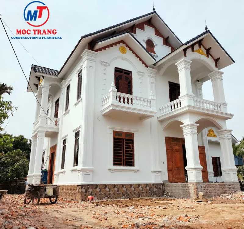 Hoàn thiện nhà mái Thái 2 tầng