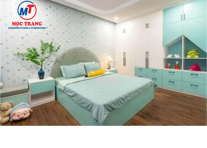 Phòng ngủ bé trai nhà lô phố 3 tầng tại Kiến An