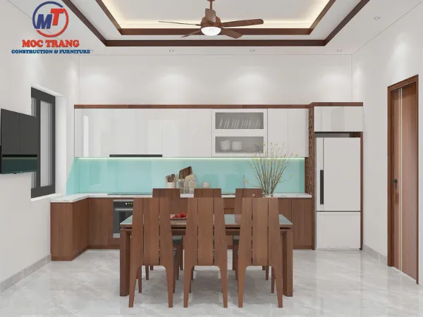 Nội thất phòng bếp nhà mái nhật